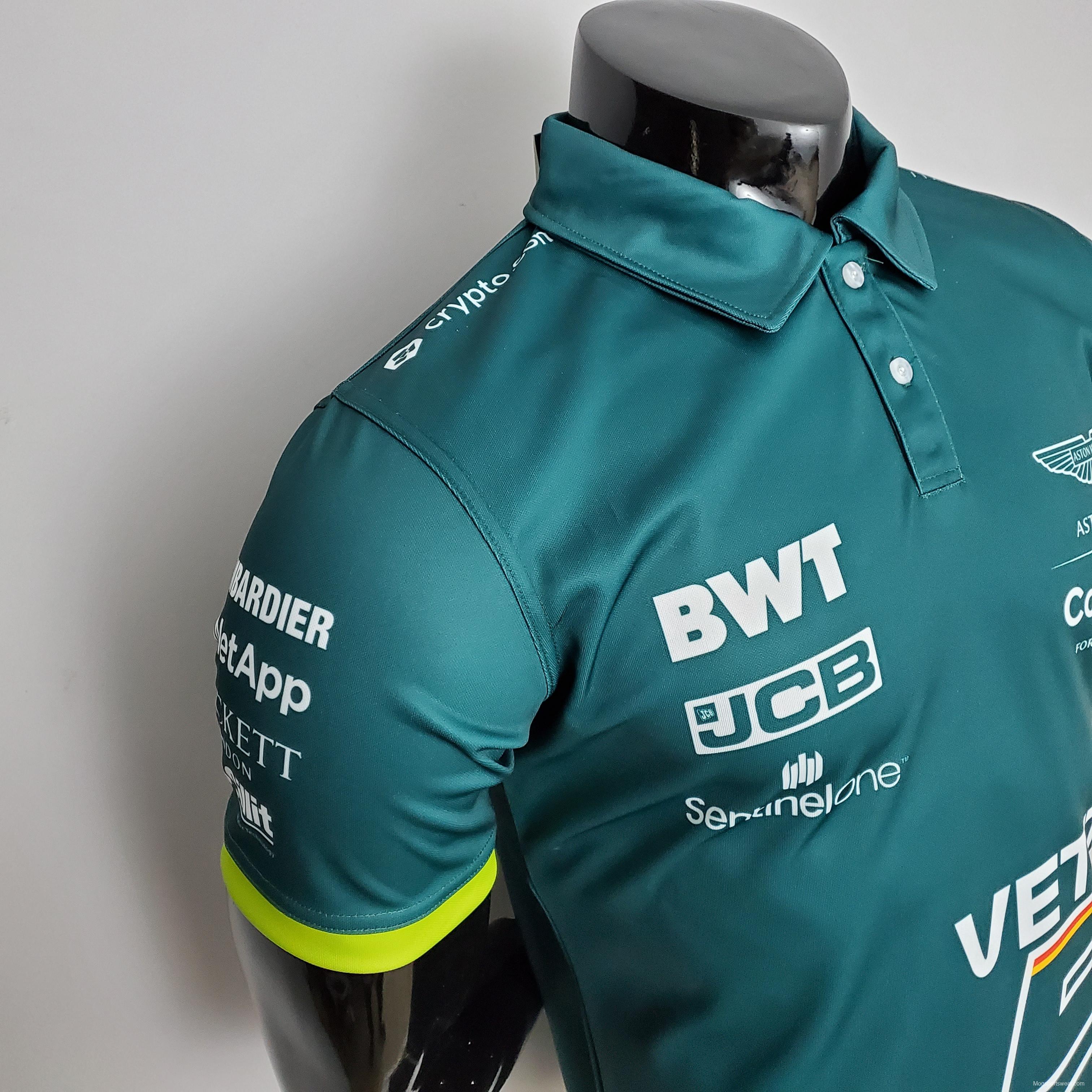 F1 Formula One 2022 Aston Martin Polo Green S-5XL