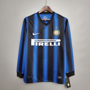 Retro long-sleeved 10/11 Inter Milan home Soccer Jersey