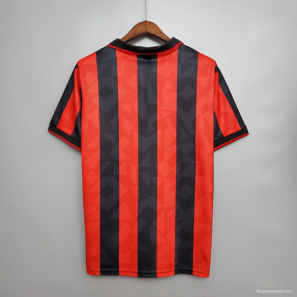 Retro 93/94 AC Milan home Soccer Jersey