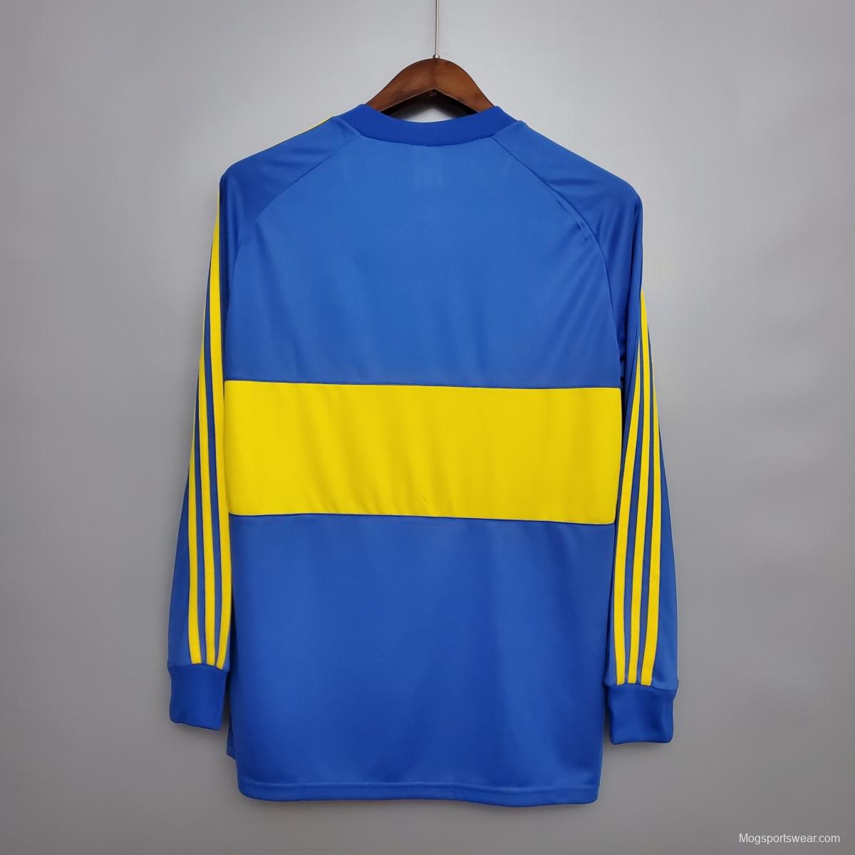 Retro Long sleeve 1981 Boca Juniors home Soccer Jersey