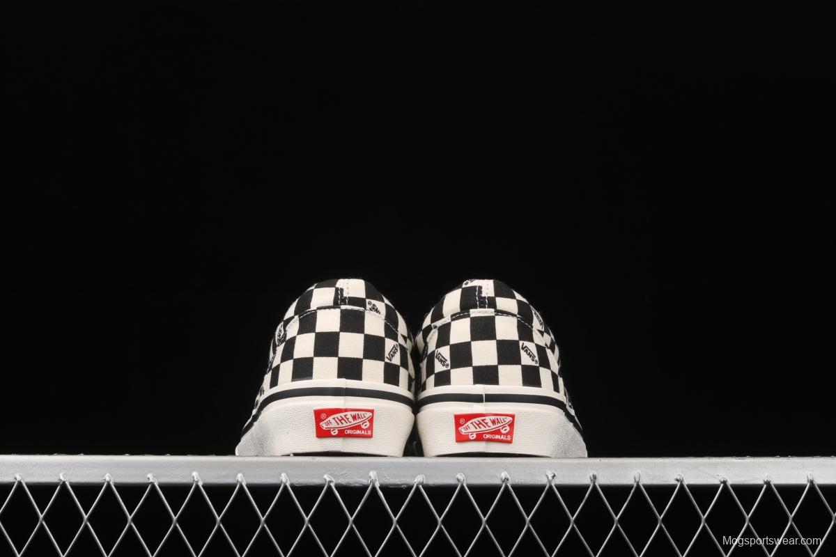 Vans Vault OG Era Lx Vance 20ss high-end branch line black and white checkerboard letter low-top canvas board shoes VN0A4BV4R6R