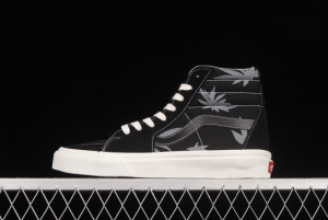 Vans Sk8-Hi Anaheim checkerboard maple leaf print high-top casual shoes VN000D5IB8C