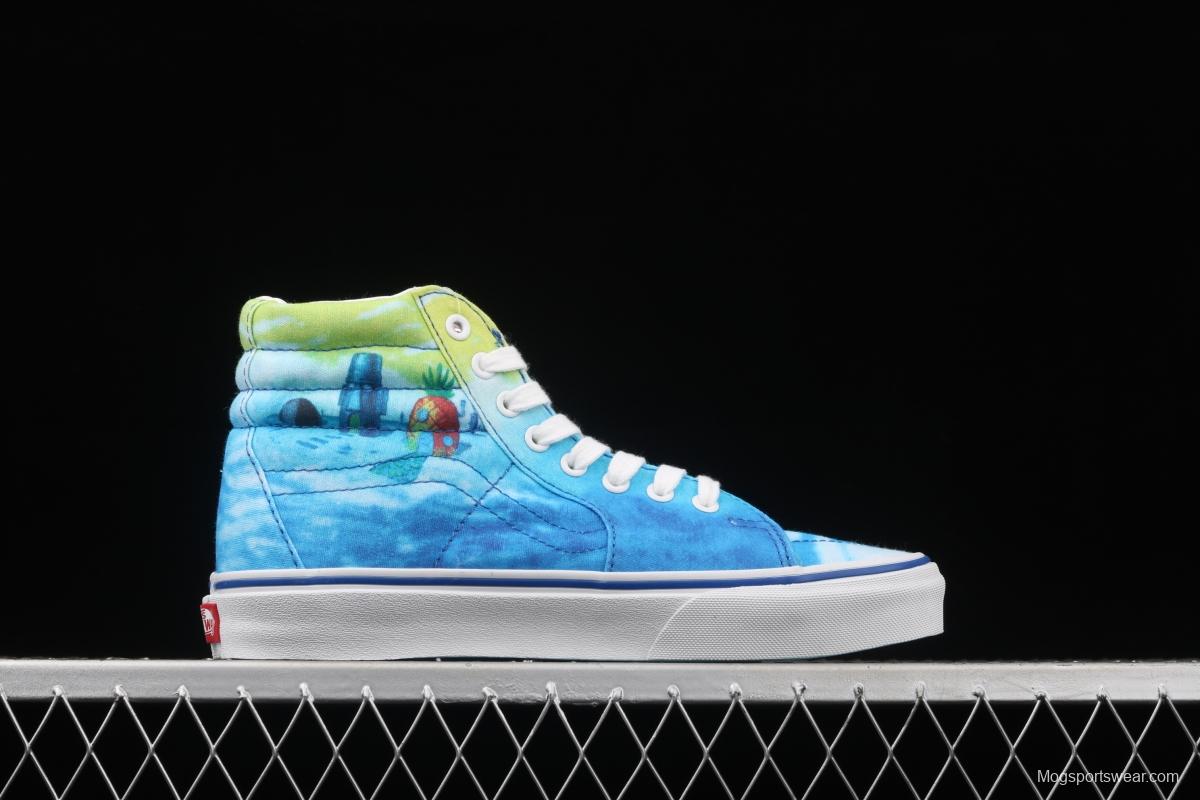 SpongeBob x Vans Sk8-Hi theme animation joint series of high-top casual board shoes VN0A32QQZAW