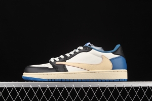 Travis Scott x Air Jordan 1 High OG Lightning inverted tick low side head layer original standard DM7866-140