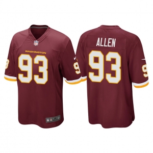 Men's #93 Jonathan Allen Burgundy Player Limited Team Jersey