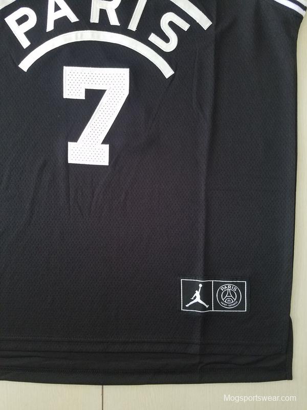 PSG Kylian Mbappé Black Basketball Jerseys