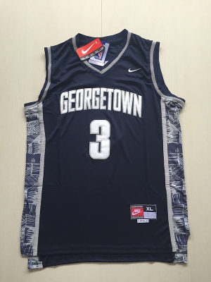 Allen Iverson 3 Hoyas College Black Basketball Jersey