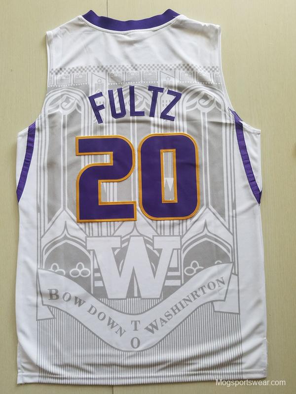 Markelle Fultz 20 Washington College White Basketball Jersey