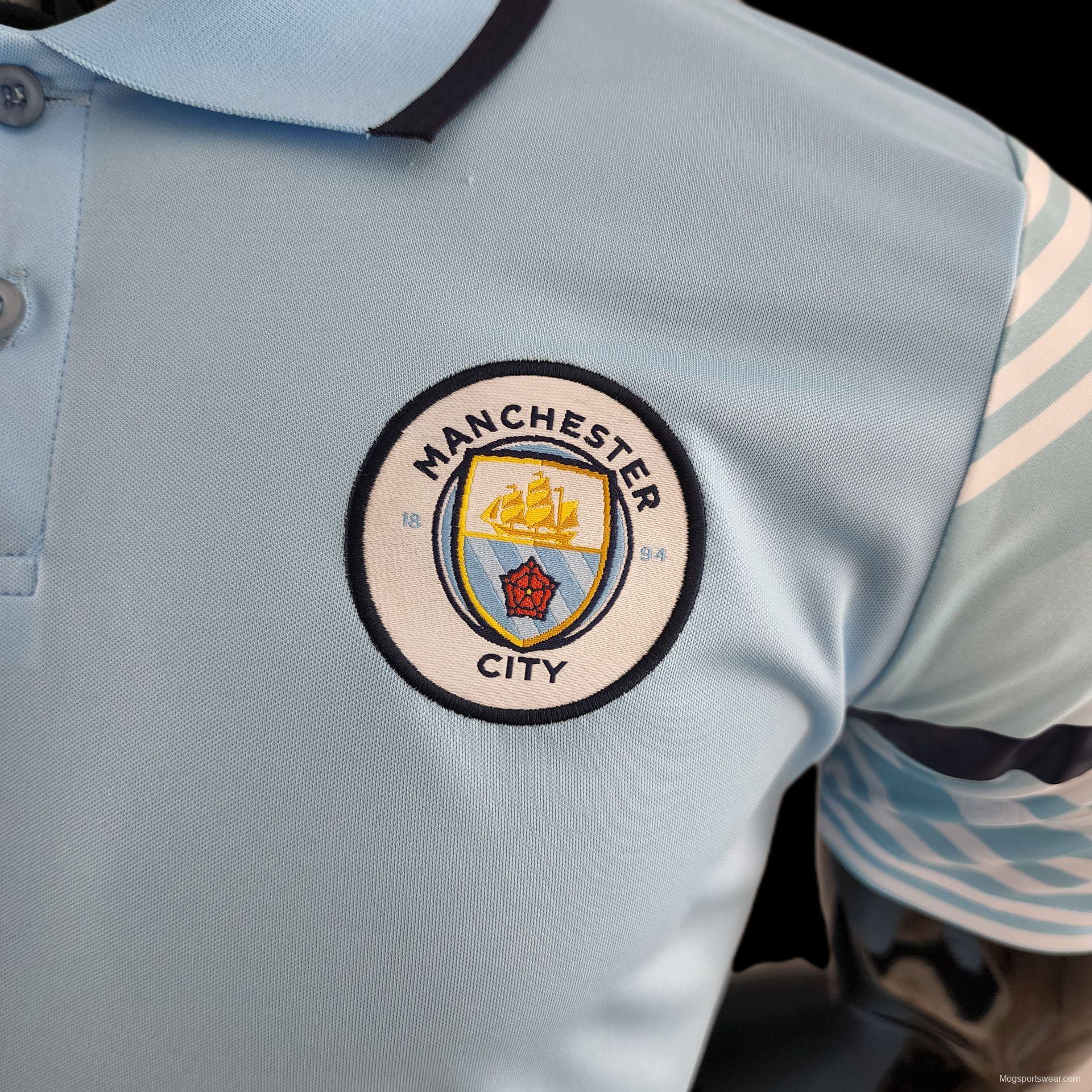 22/23 POLO Manchester City Light Blue Jersey