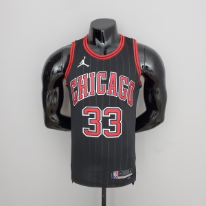 75th Anniversary Pippen#33 Bulls Flyers Black NBA Jersey