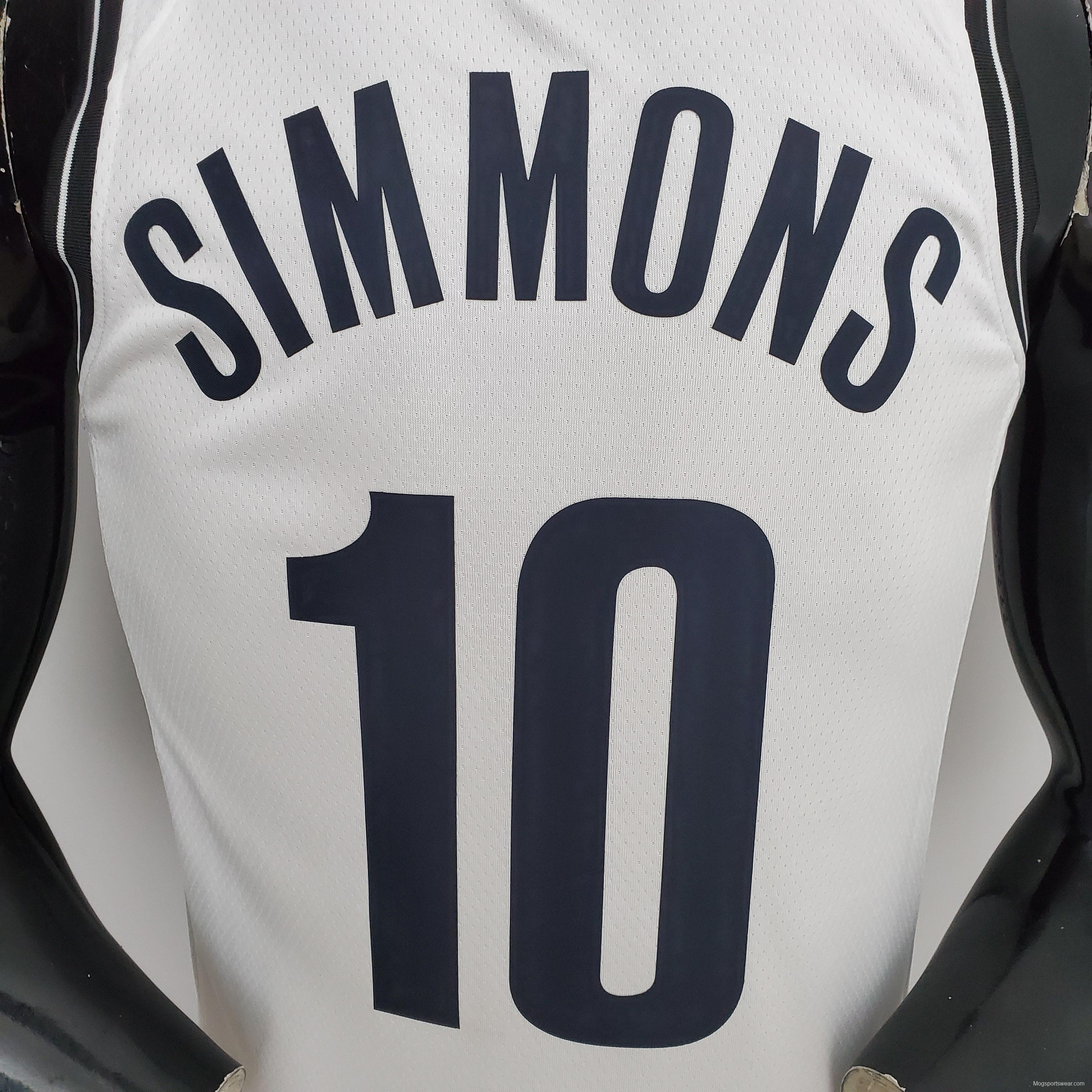 NBA 75th Anniversary Simmons #10 Nets White Jersey