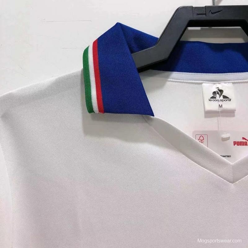 Retro 1982 Italy Away White Soccer Jersey