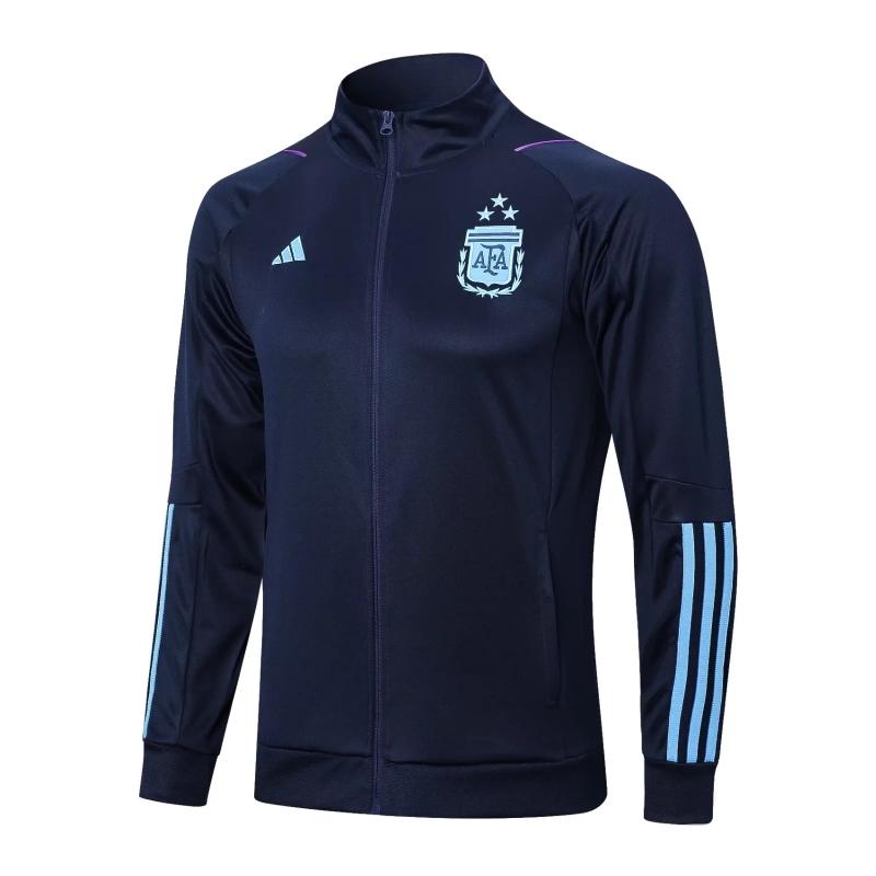 3 Stars 2022 Argentina Navy Full Zipper Tracksuit