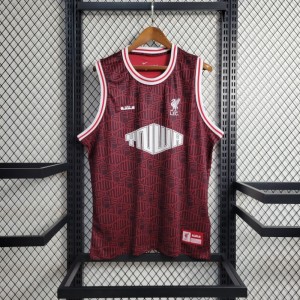 22 23 Liverpool x Lebron Vest Wine Color Jersey