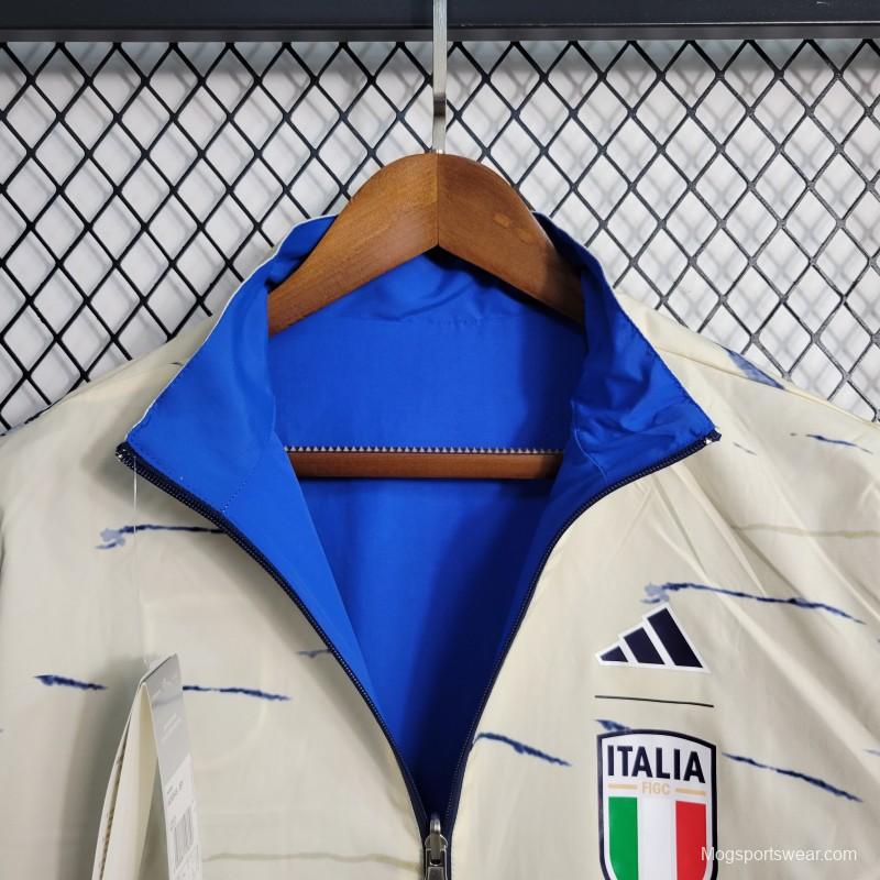 2023 Italy Blue/Milk Reversible Windbreaker