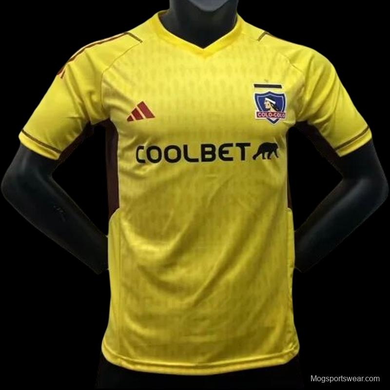 Player Version COLO COLO Goalkeeper Yellow Jersey