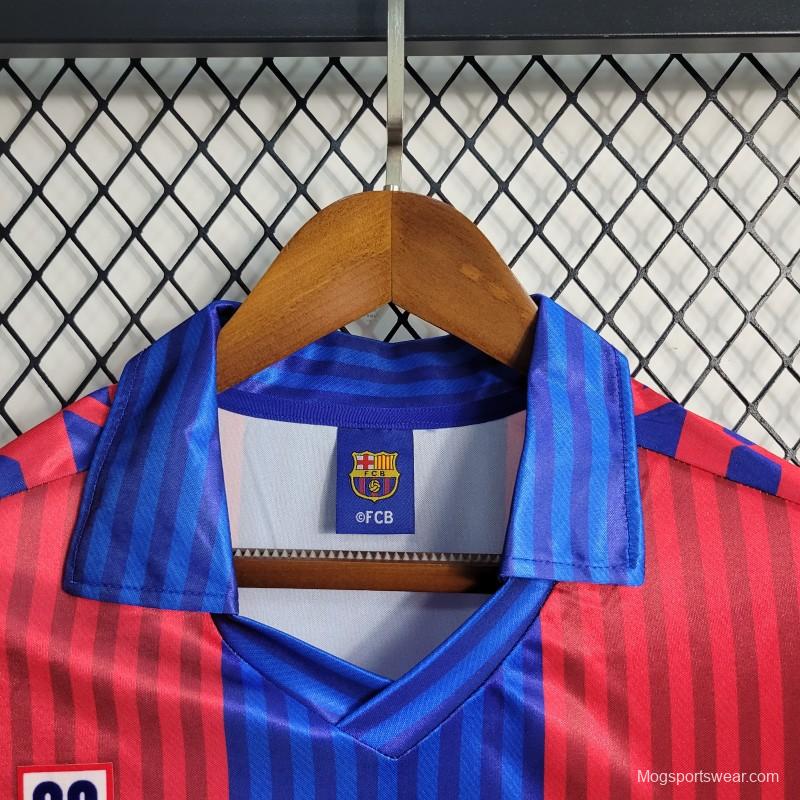 Retro 91/92 Barcelona Home Long Sleeve Jersey