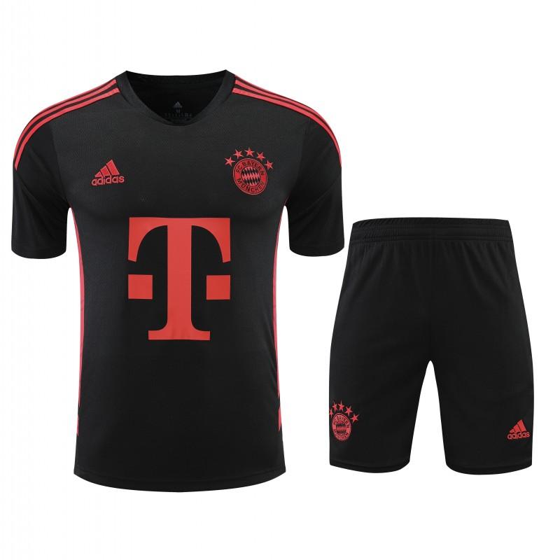 23-24 Bayern Munich Black Red Short Sleeve+Shorts