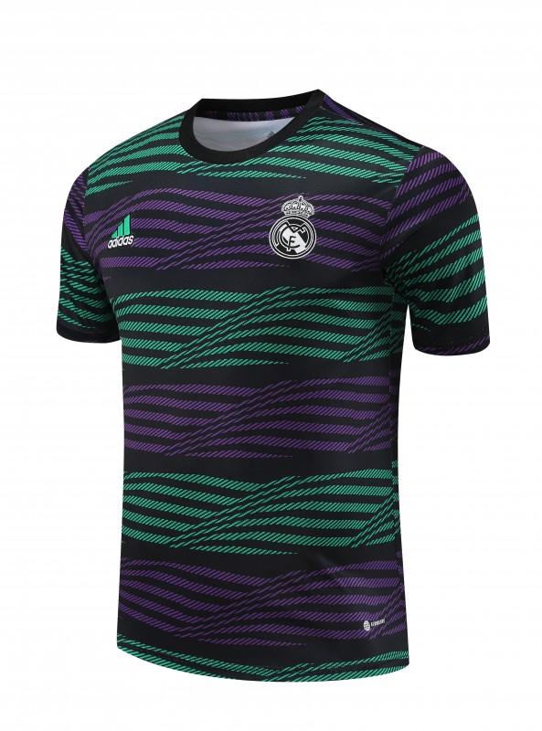 23-24 Real Madrid Stripe Pattern Short Sleeve+Shorts