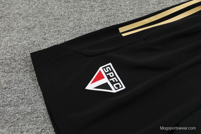 23-24 Sao Paulo Black Short Sleeve Jersey+Shorts