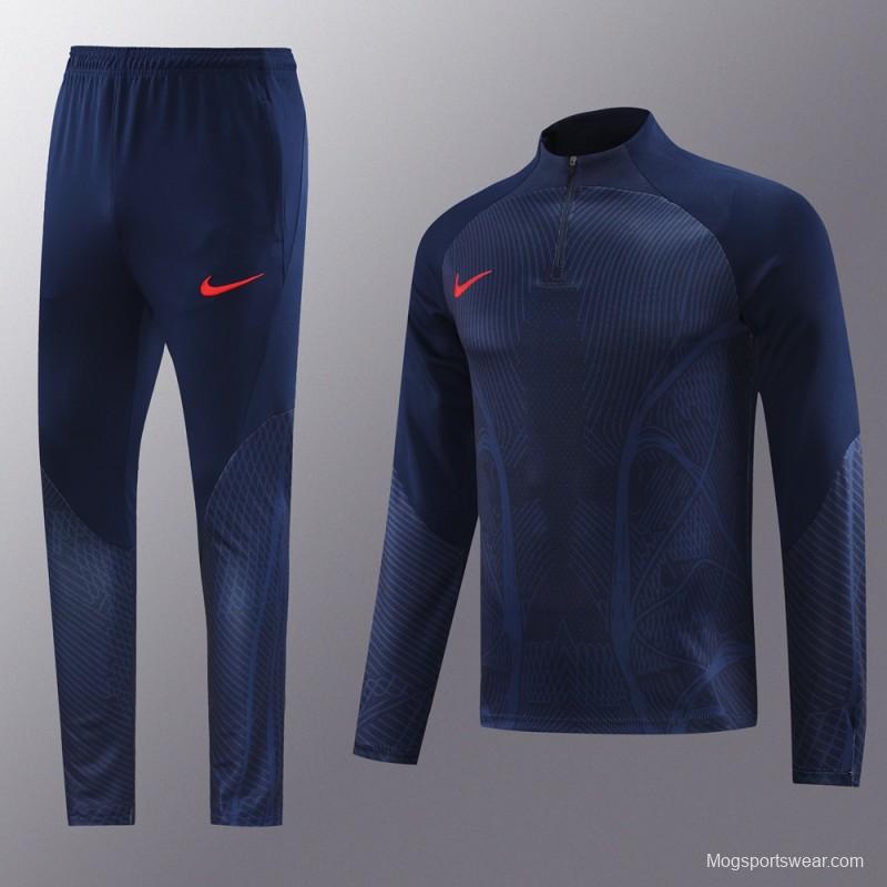 2024 Nike Navy Half Zipper Jacket+Pants